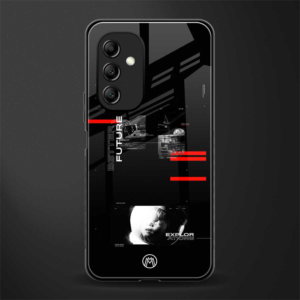 better future dark aesthetic back phone cover | glass case for samsung galaxy a14 5g