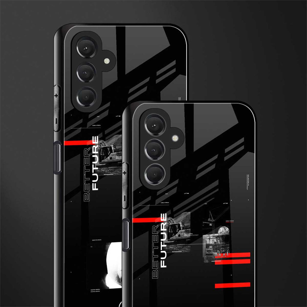 better future dark aesthetic back phone cover | glass case for samsun galaxy a24 4g