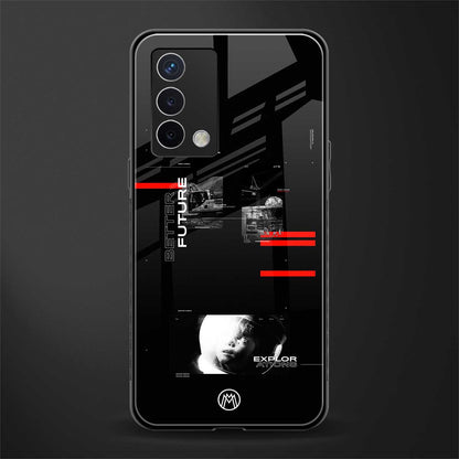 better future dark aesthetic back phone cover | glass case for oppo a74 4g