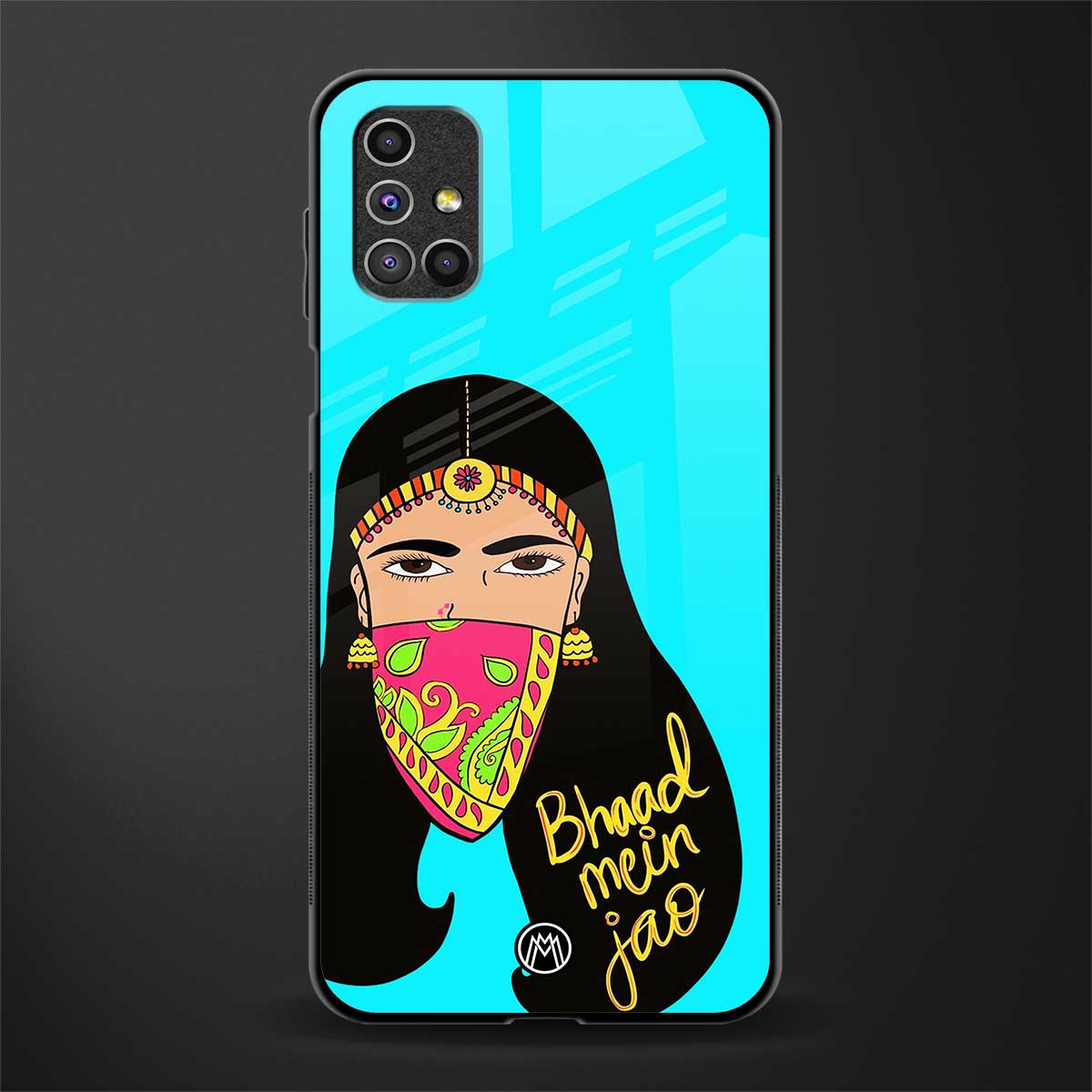 bhaad mein jao glass case for samsung galaxy m51 image