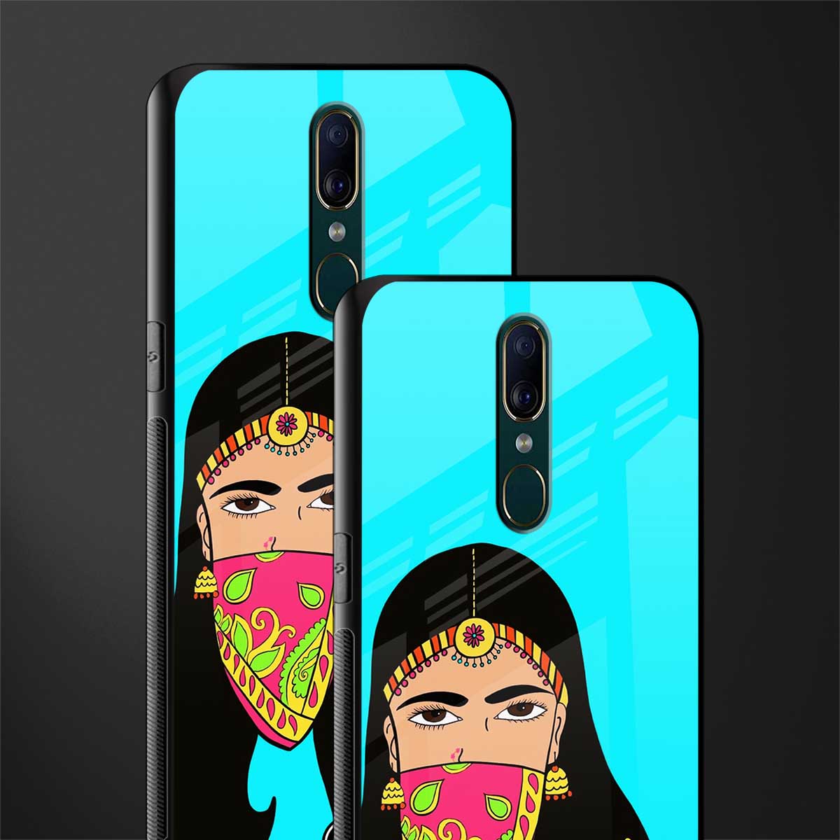 bhaad mein jao glass case for oppo f11 image-2