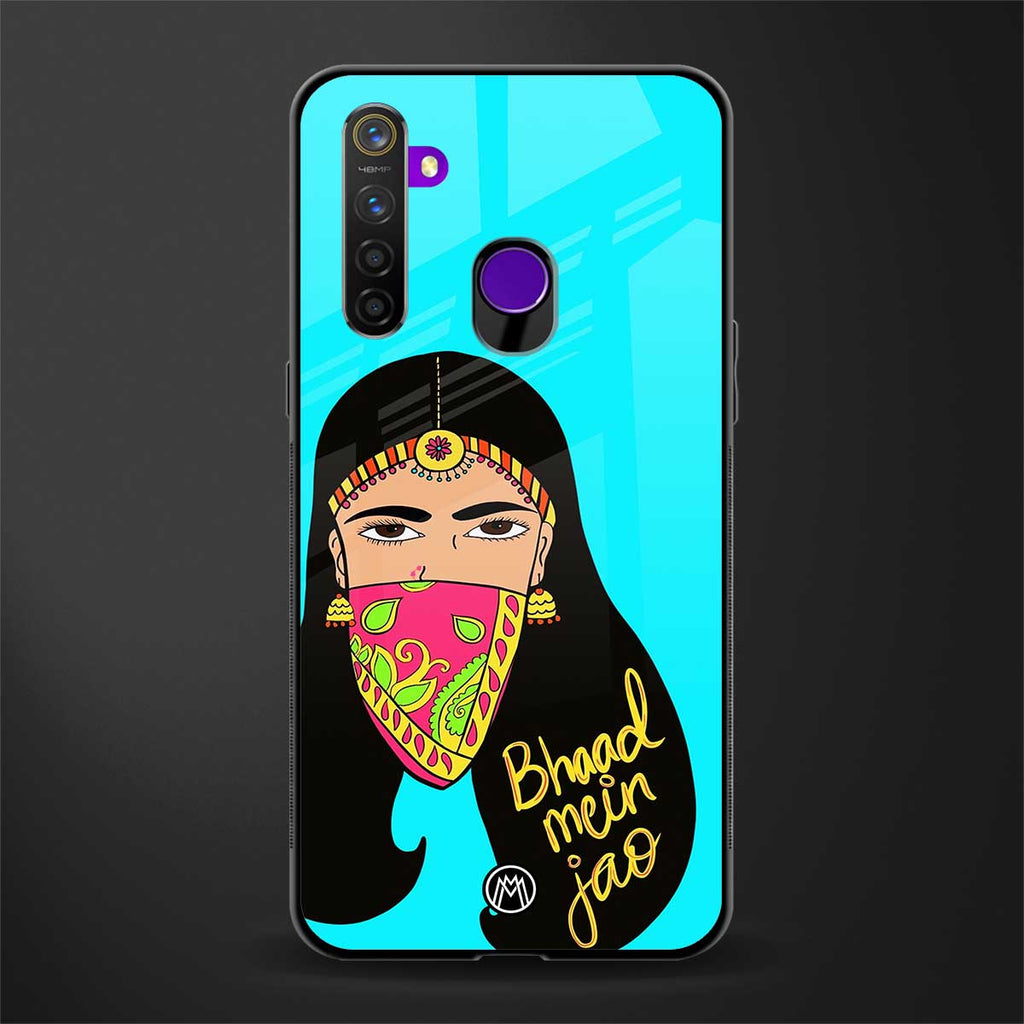 bhaad mein jao glass case for realme 5 image