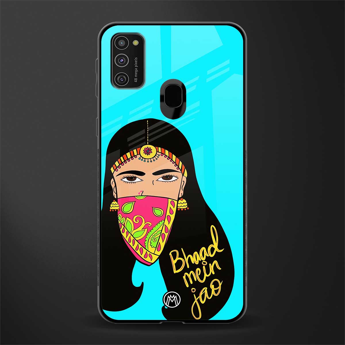 bhaad mein jao glass case for samsung galaxy m21 image