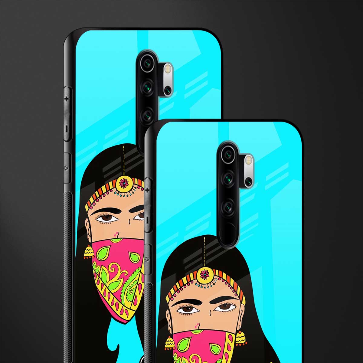 bhaad mein jao glass case for redmi note 8 pro image-2
