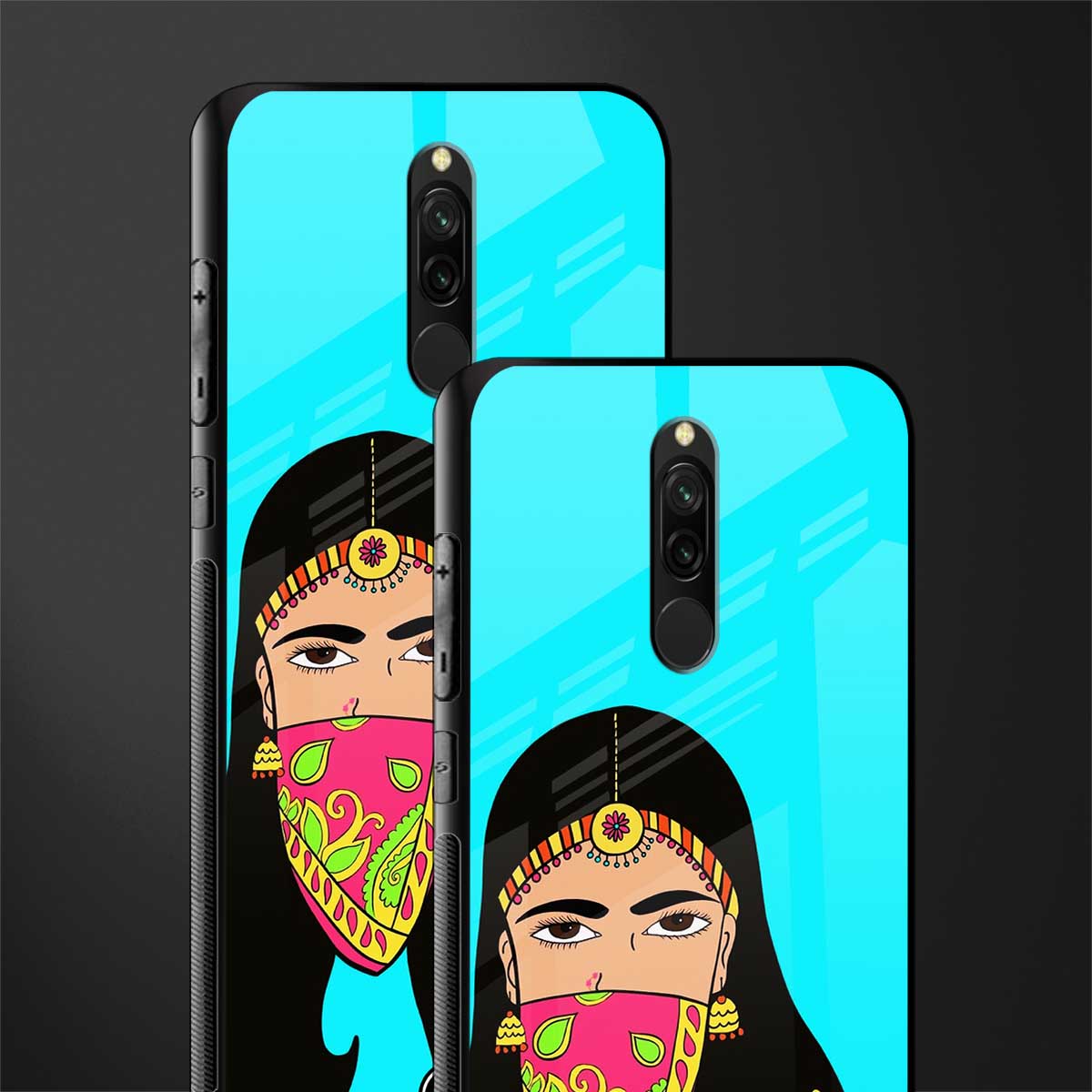 bhaad mein jao glass case for redmi 8 image-2