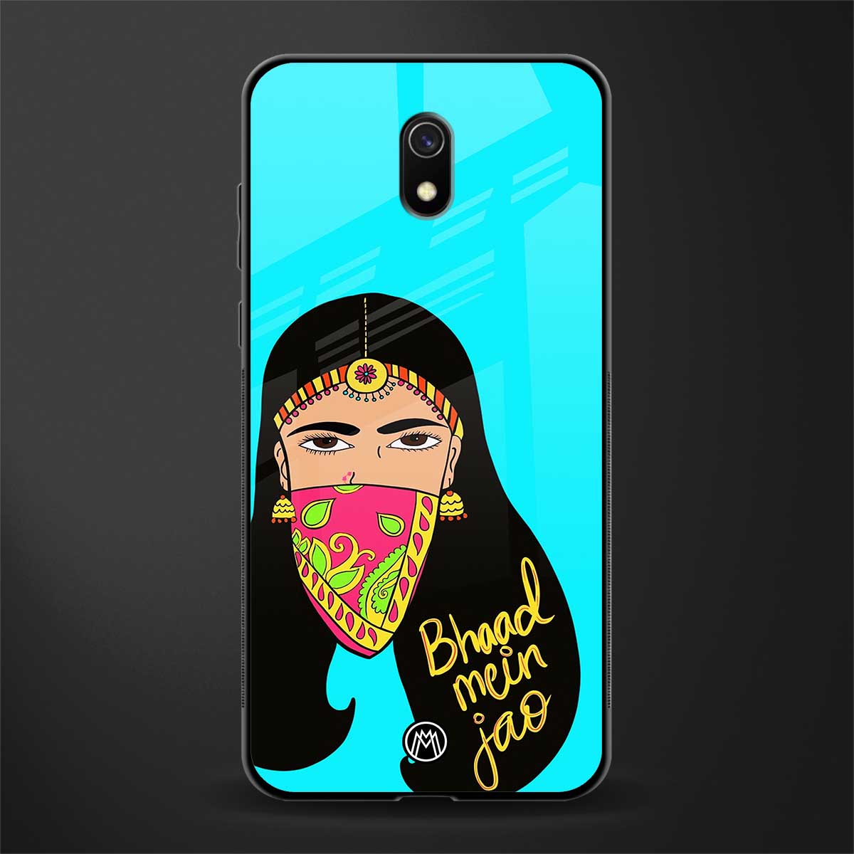bhaad mein jao glass case for redmi 8a image