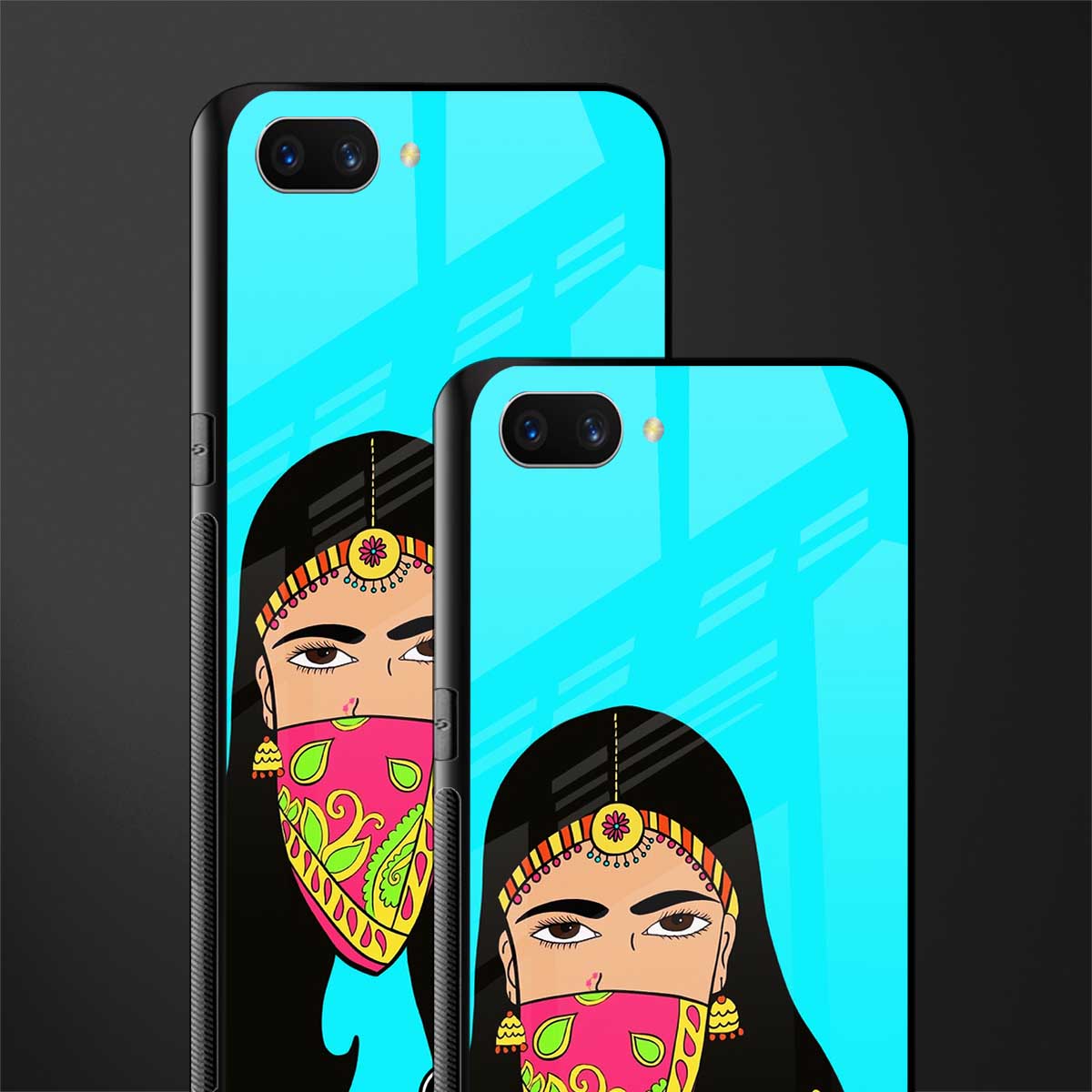 bhaad mein jao glass case for oppo a3s image-2
