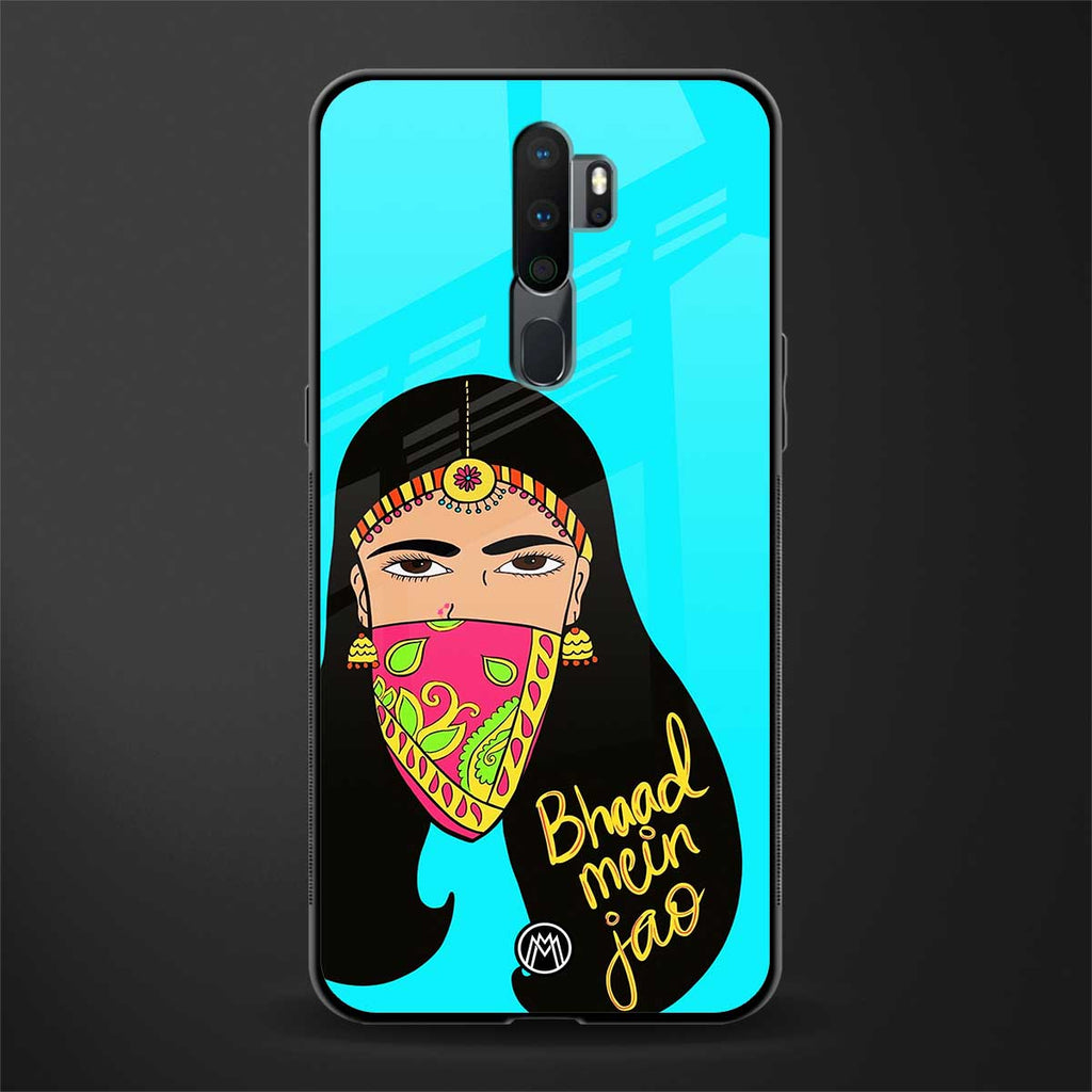 bhaad mein jao glass case for oppo a9 2020 image