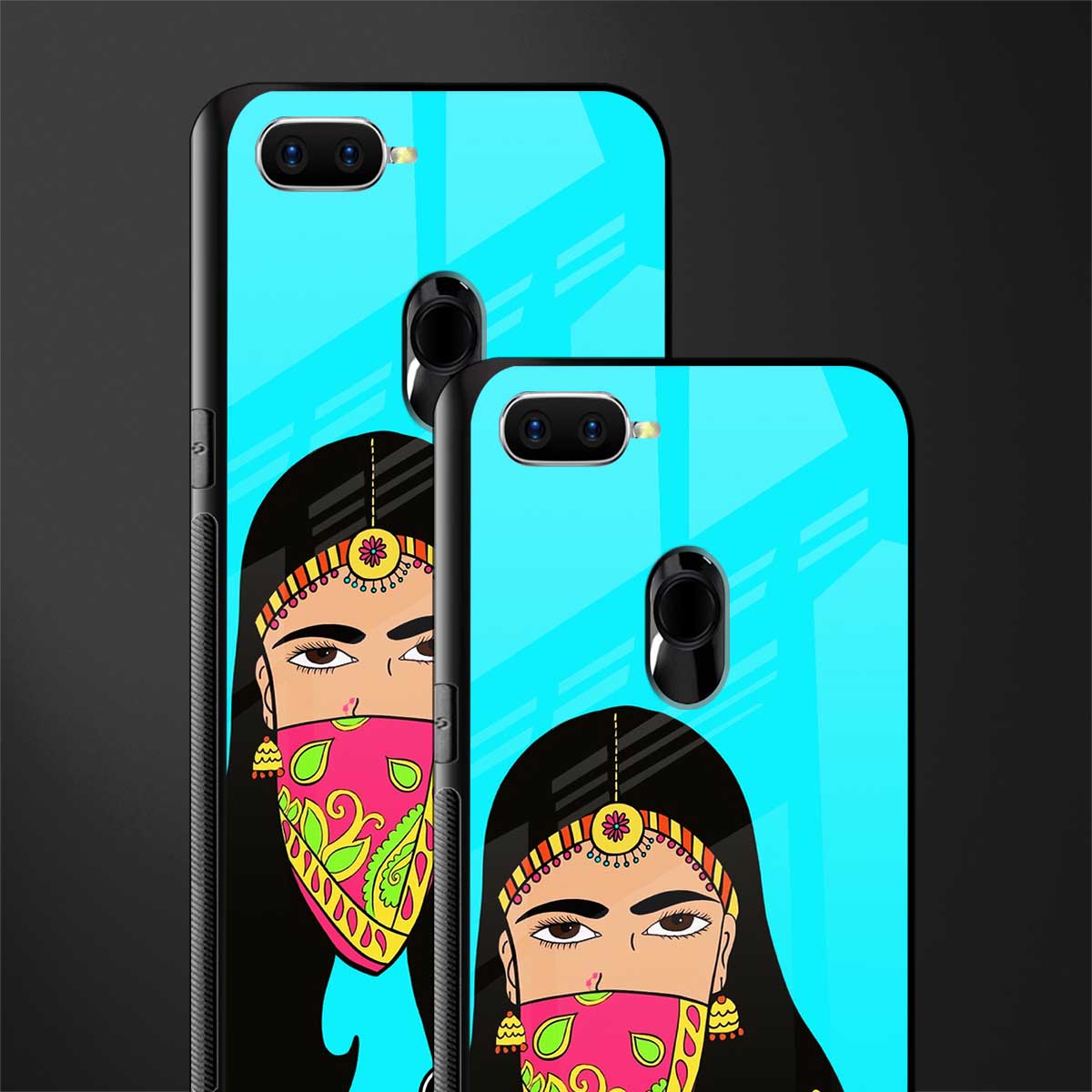 bhaad mein jao glass case for oppo a7 image-2