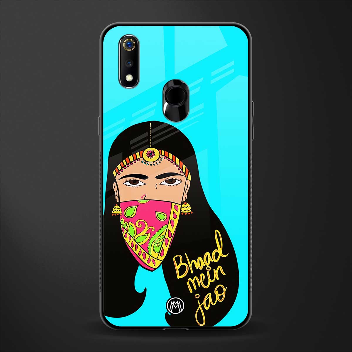 bhaad mein jao glass case for realme 3 pro image