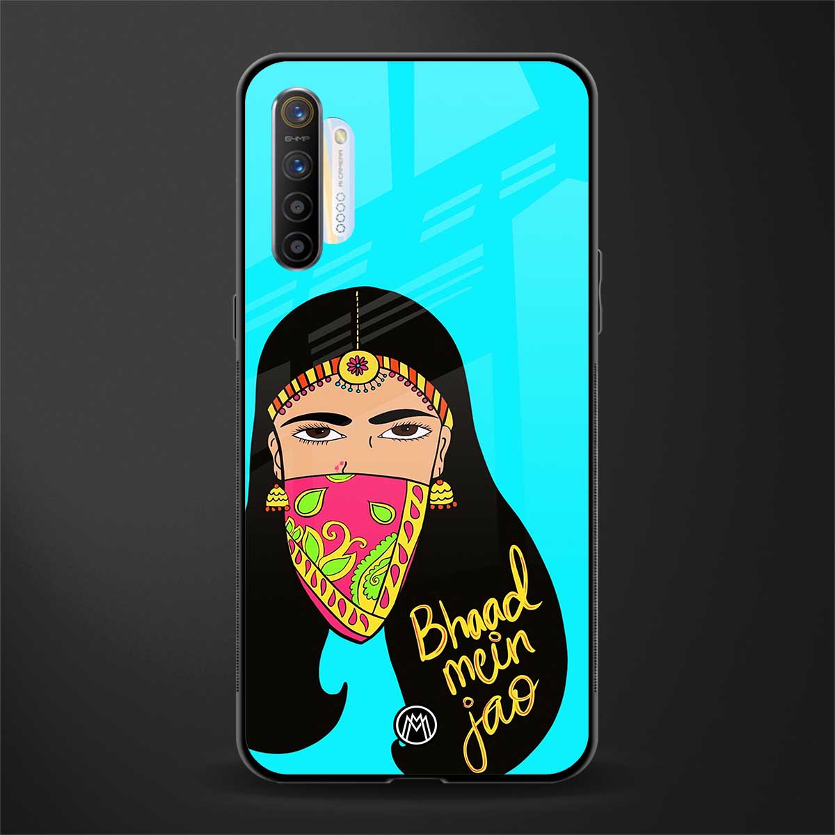 bhaad mein jao glass case for realme xt image