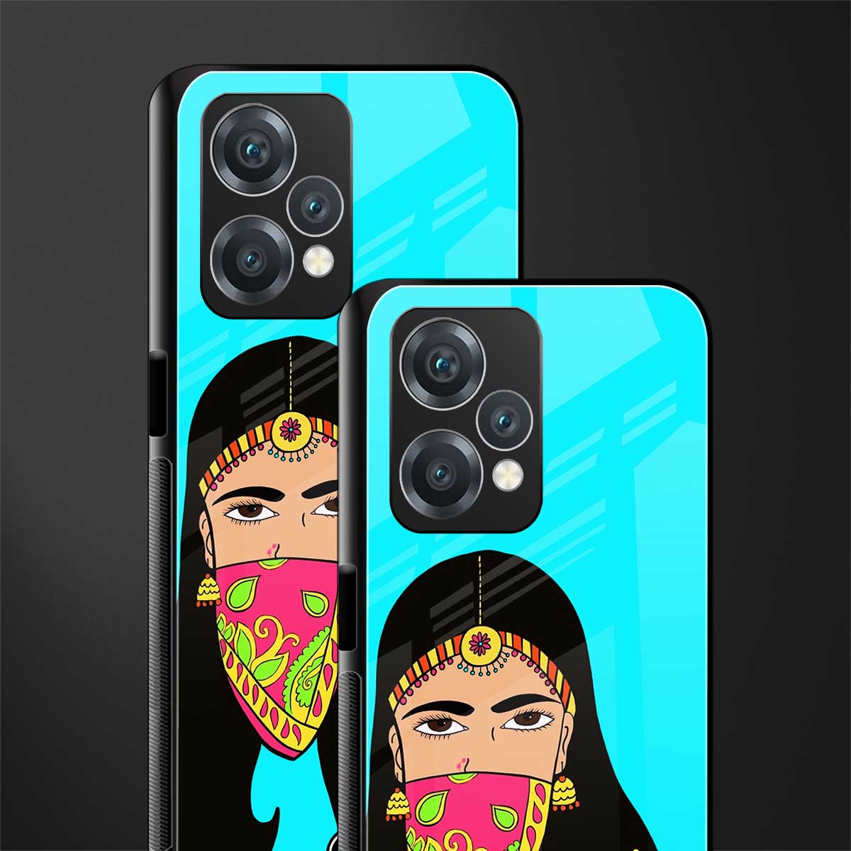 bhaad mein jao back phone cover | glass case for realme 9 pro 5g