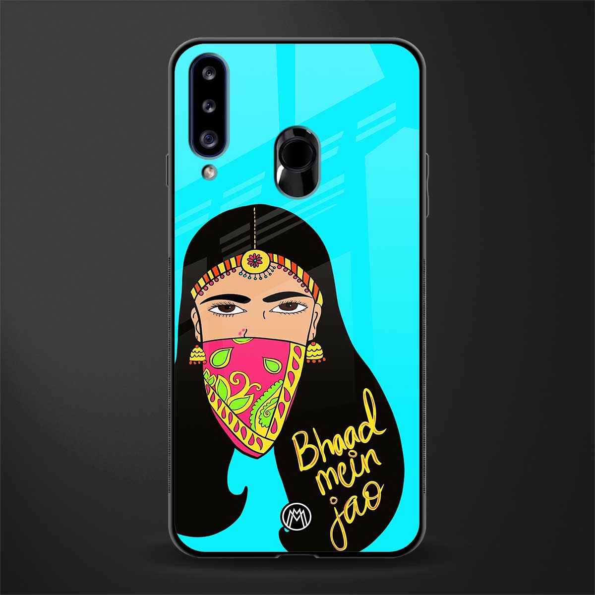 bhaad mein jao glass case for samsung galaxy a20s image