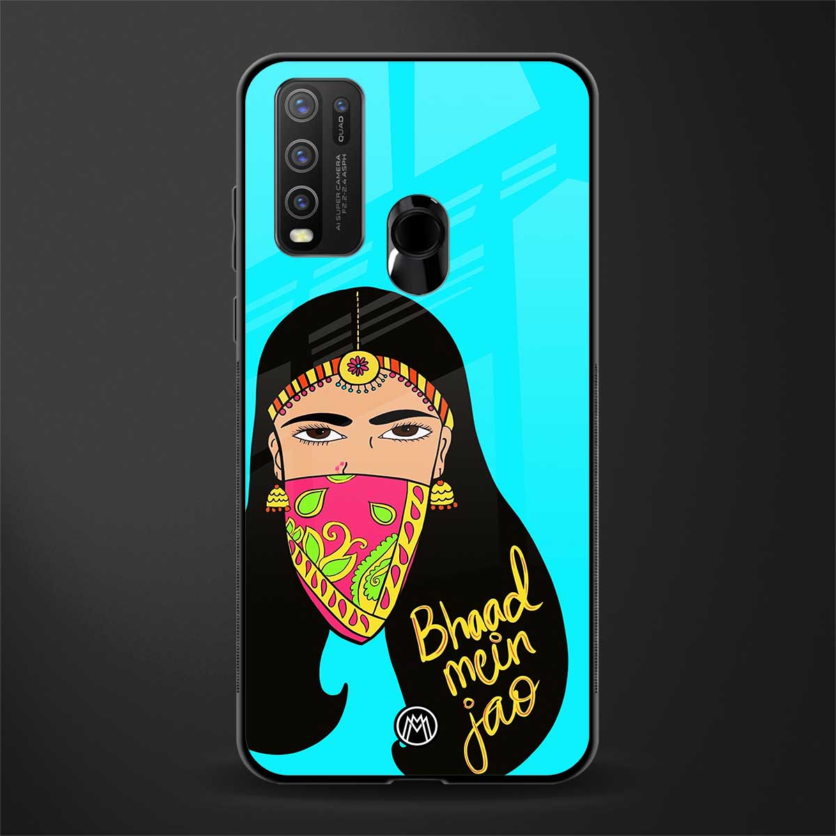 bhaad mein jao glass case for vivo y50 image
