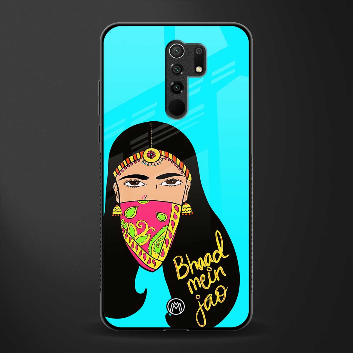 bhaad mein jao glass case for redmi 9 prime image