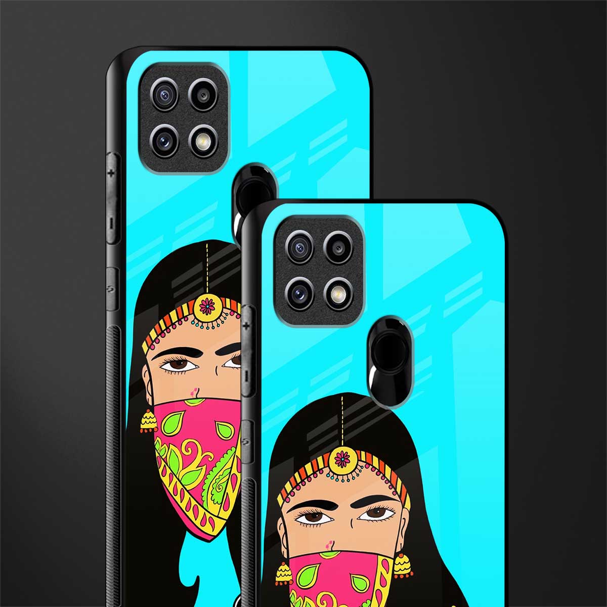 bhaad mein jao glass case for oppo a15 image-2