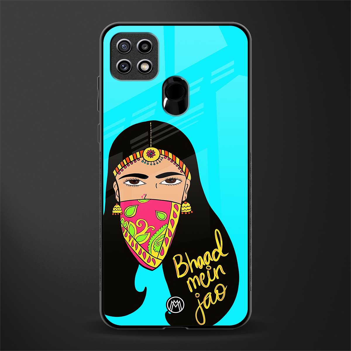 bhaad mein jao glass case for oppo a15 image