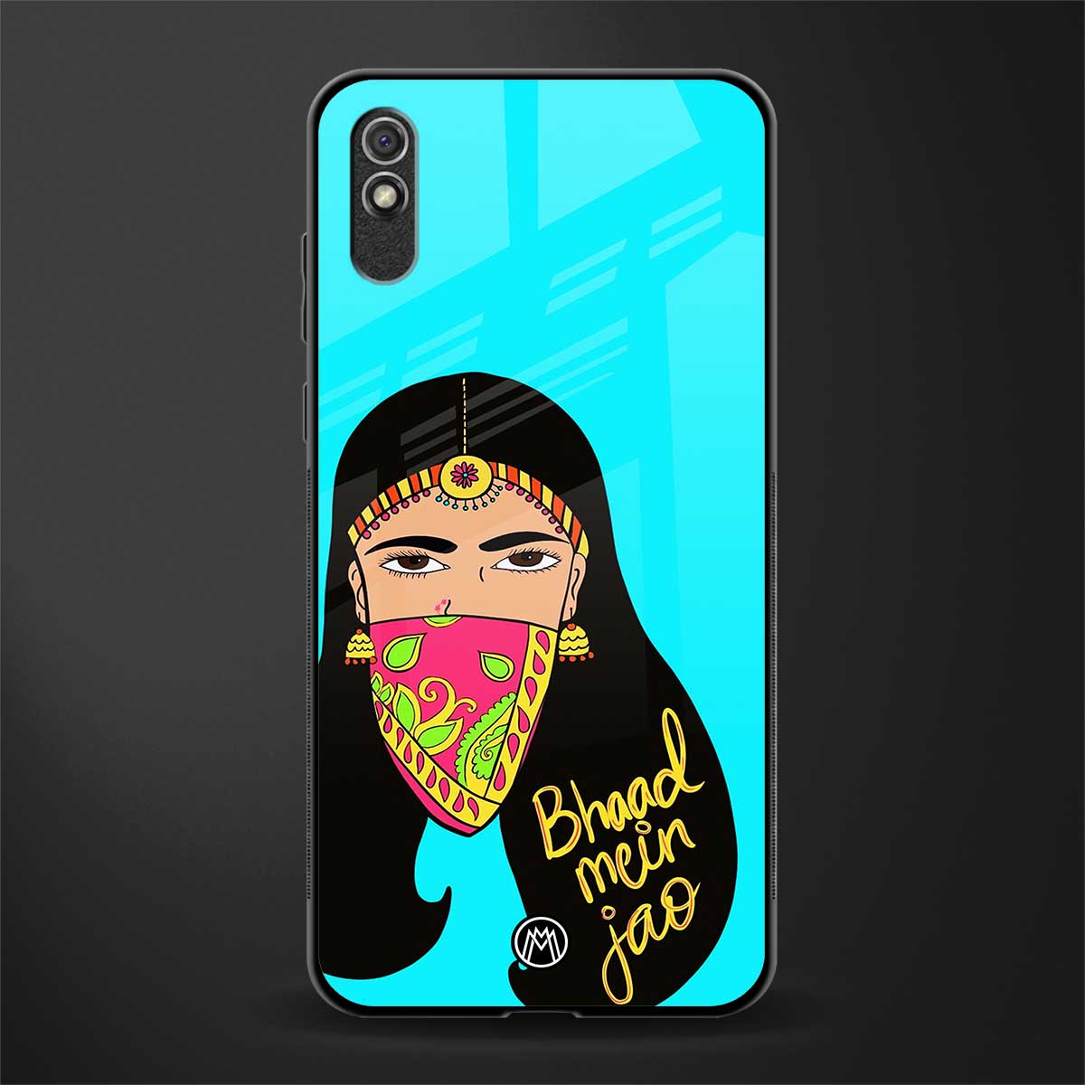 bhaad mein jao glass case for redmi 9i image