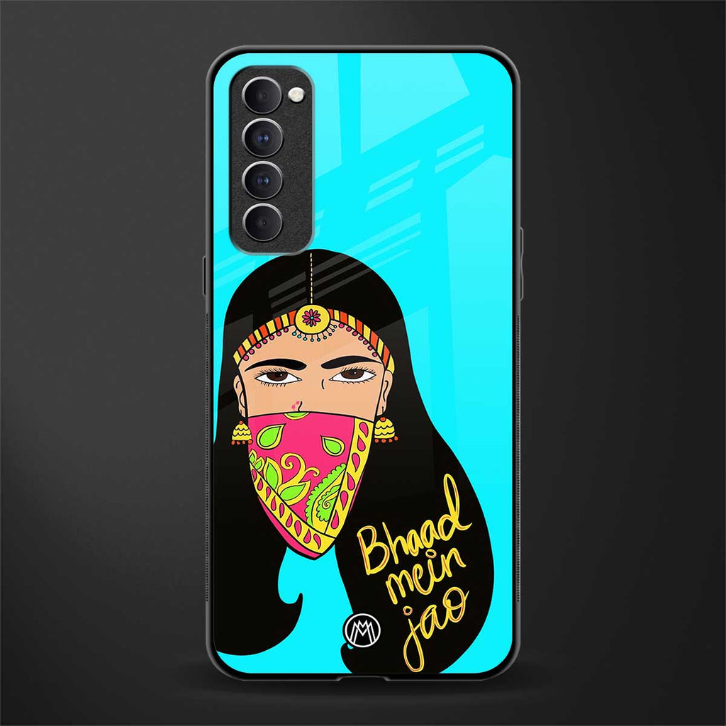 bhaad mein jao glass case for oppo reno 4 pro image
