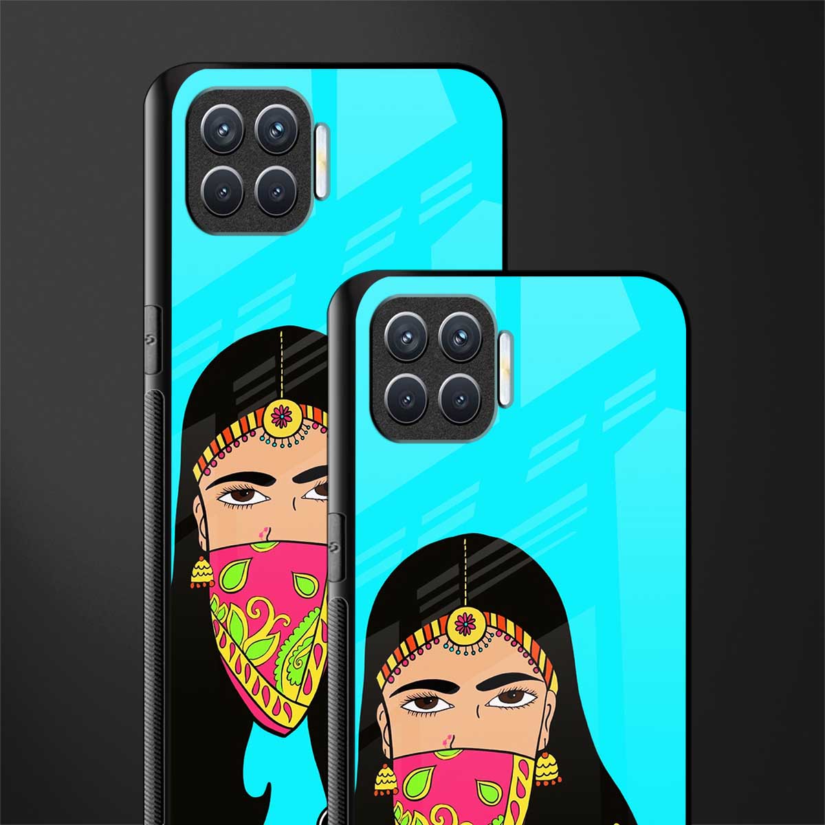bhaad mein jao glass case for oppo f17 image-2
