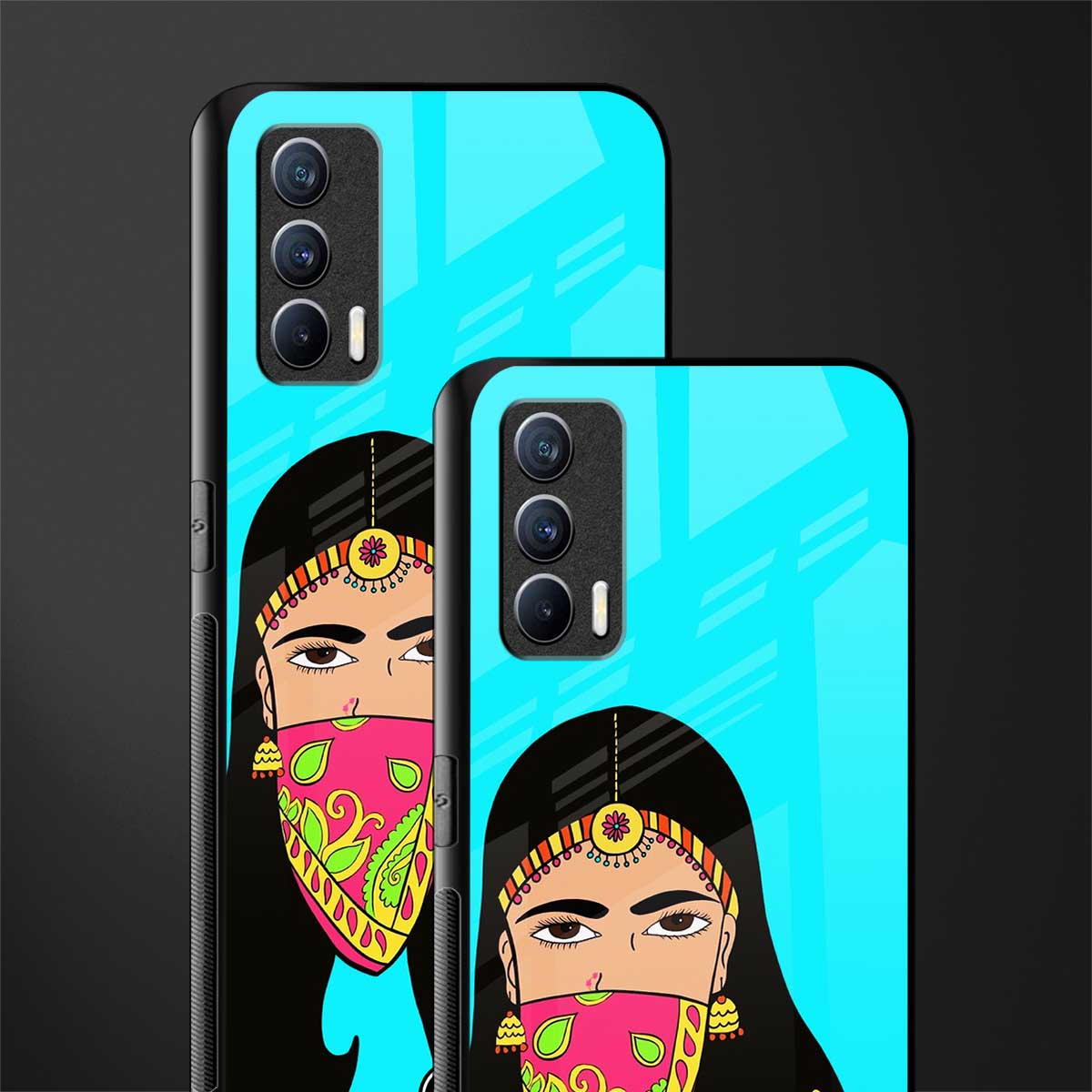 bhaad mein jao glass case for realme x7 image-2