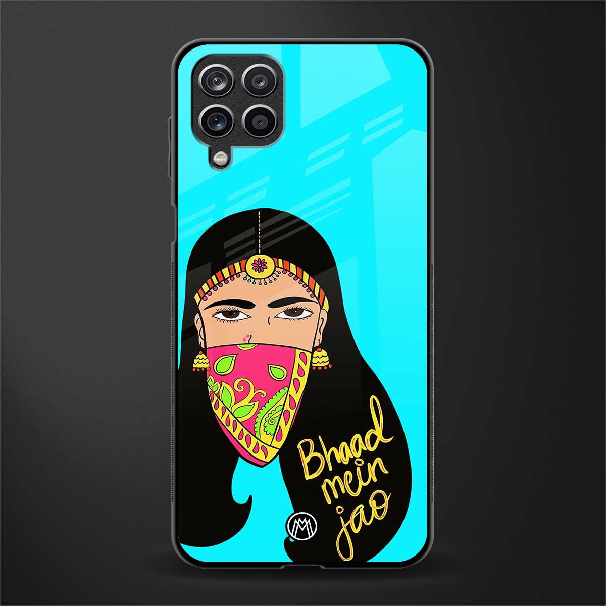 bhaad mein jao glass case for samsung galaxy a12 image