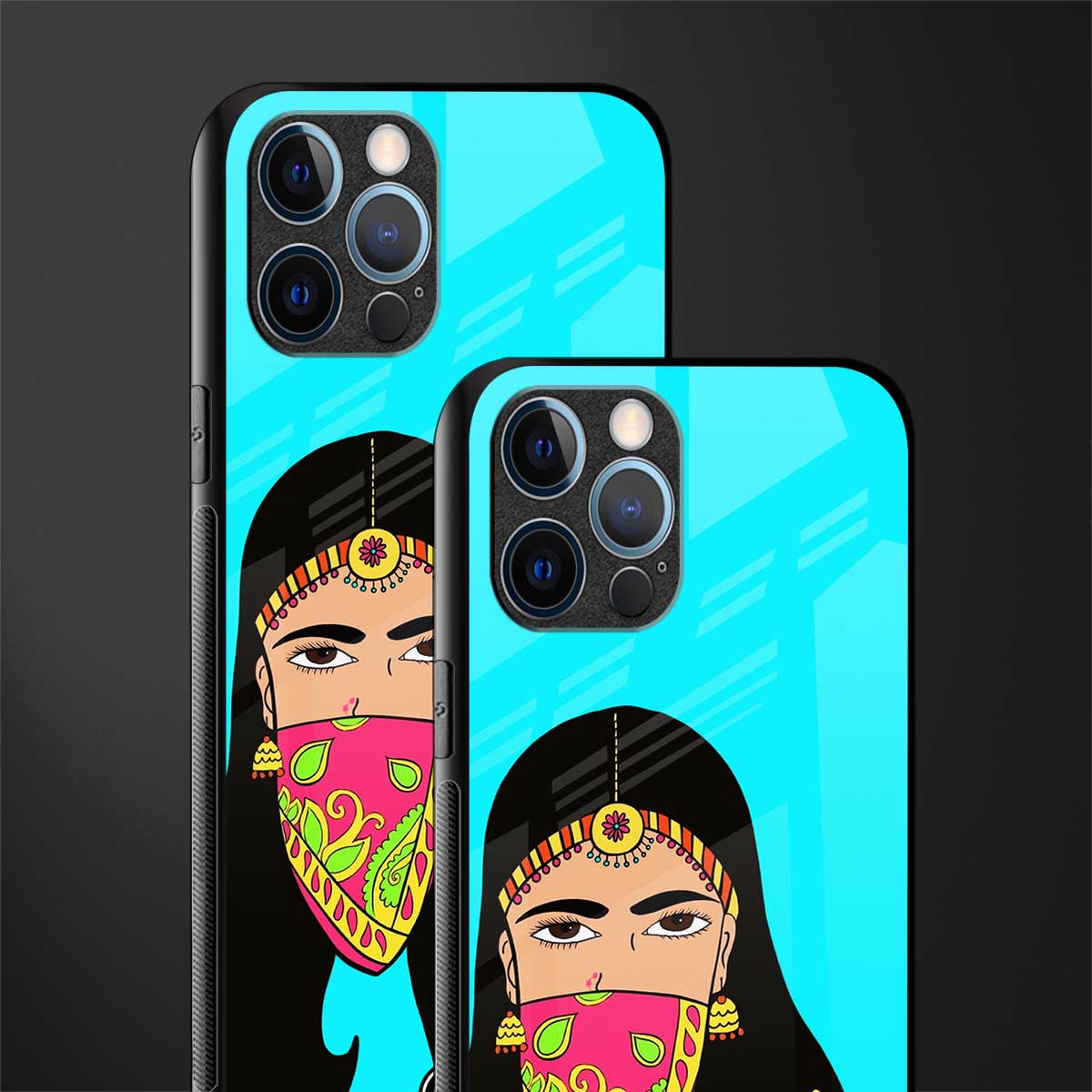 bhaad mein jao glass case for iphone 12 pro max image-2