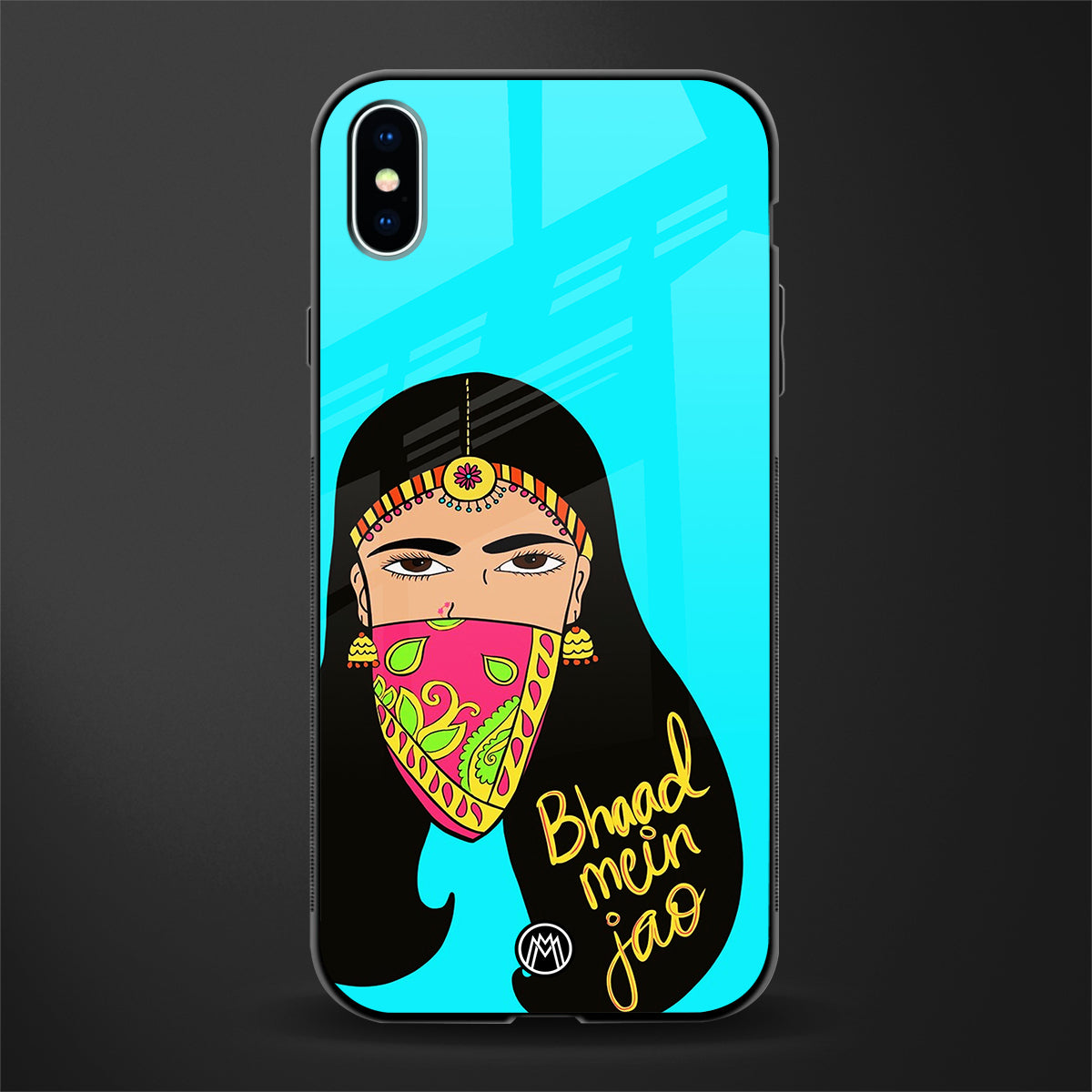 bhaad mein jao glass case for iphone xs max image