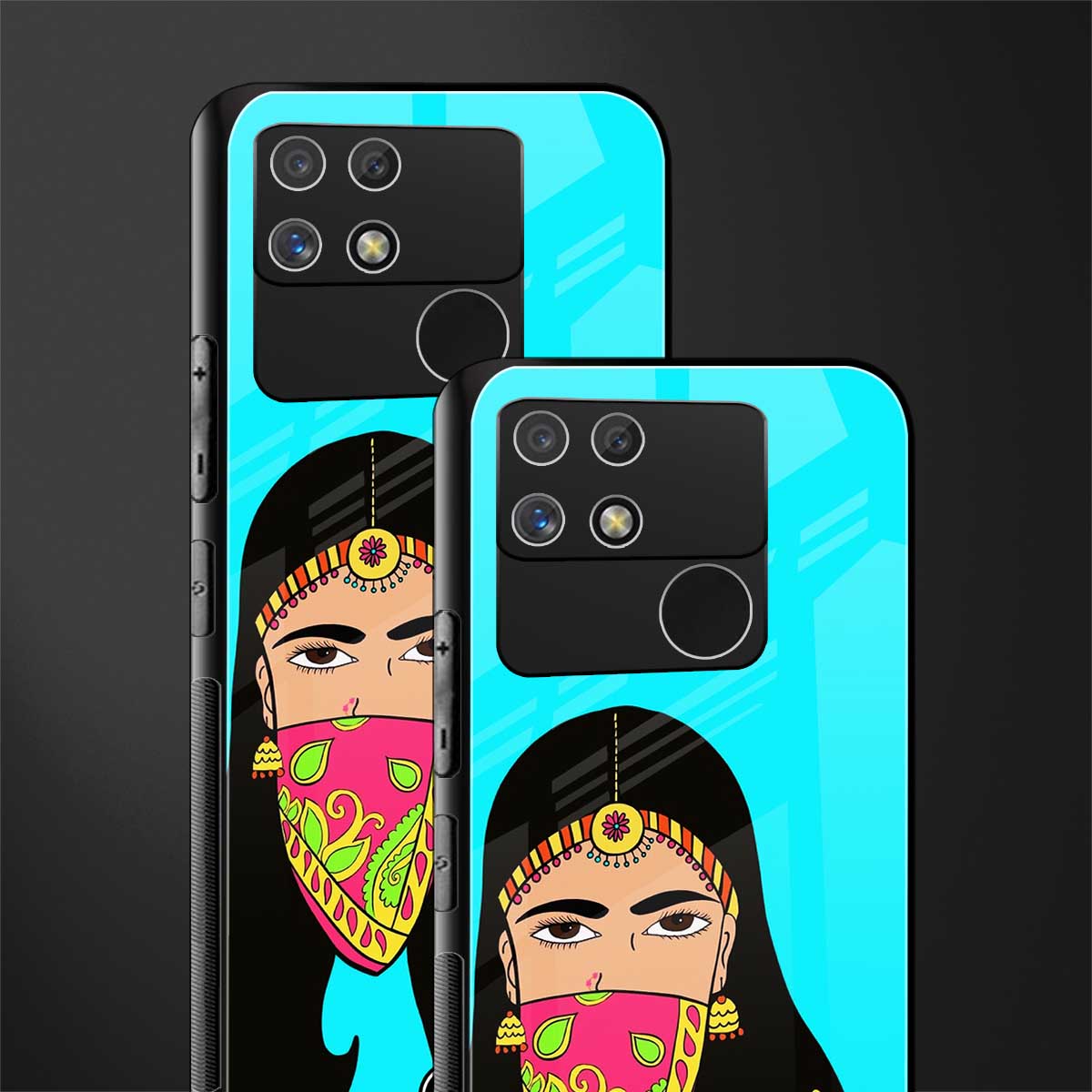 bhaad mein jao back phone cover | glass case for realme narzo 50a