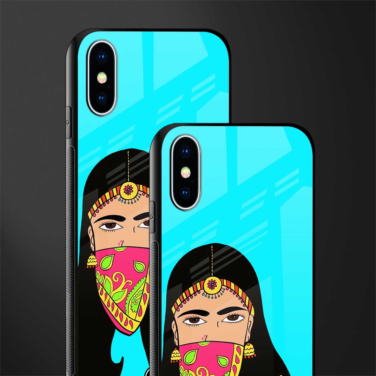 bhaad mein jao glass case for iphone xs image-2