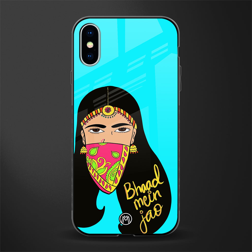 bhaad mein jao glass case for iphone xs image