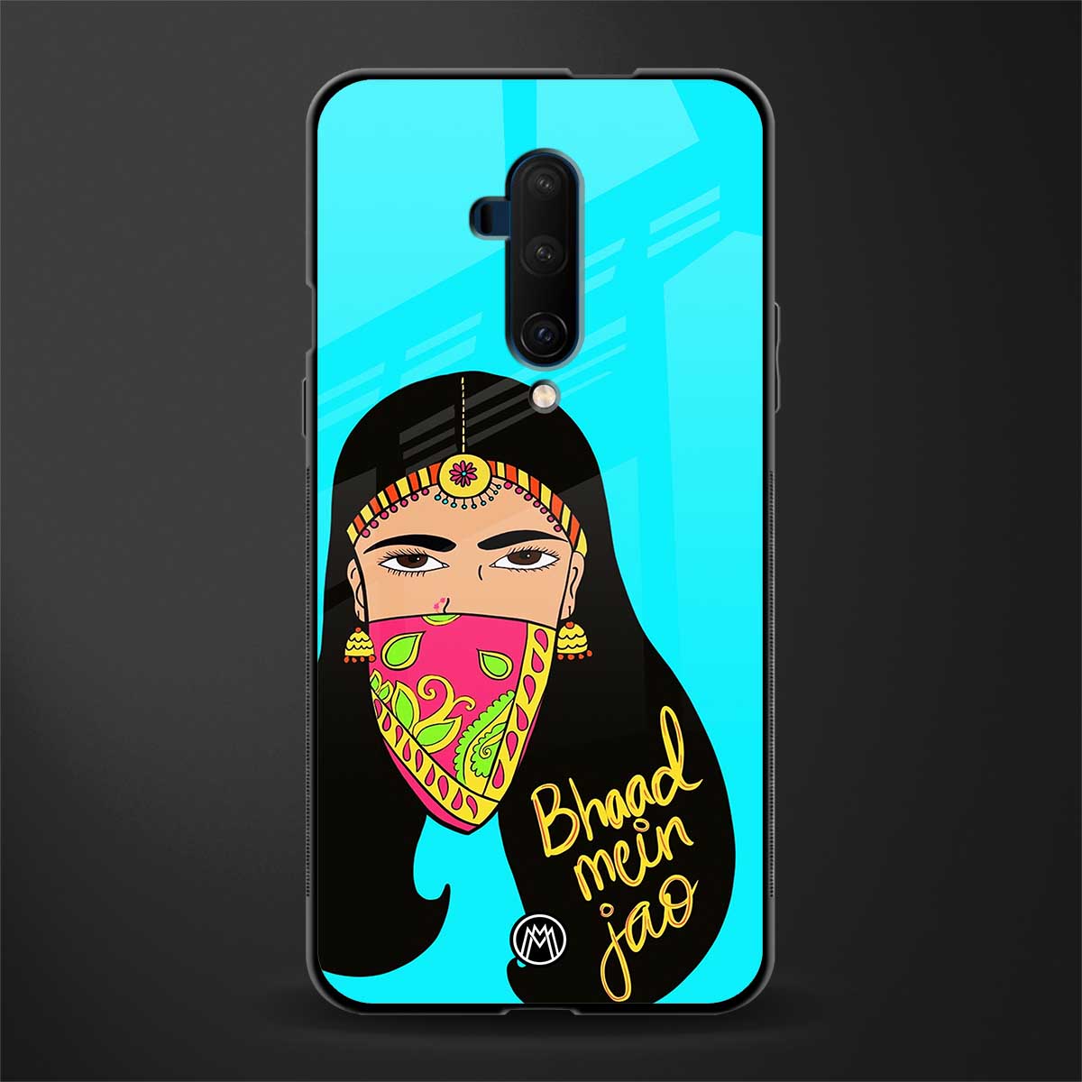 bhaad mein jao glass case for oneplus 7t pro image