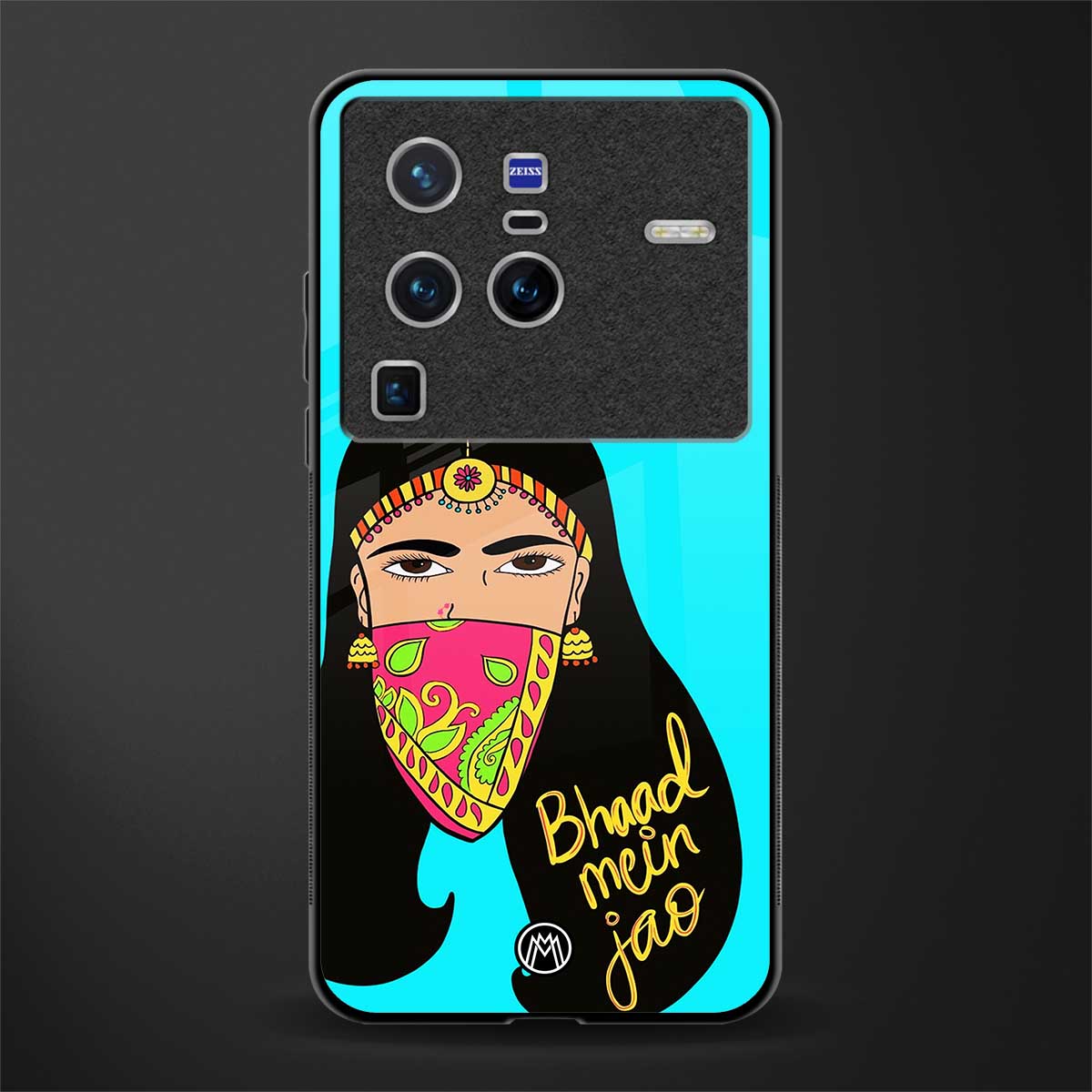 bhaad mein jao glass case for vivo x80 pro 5g image