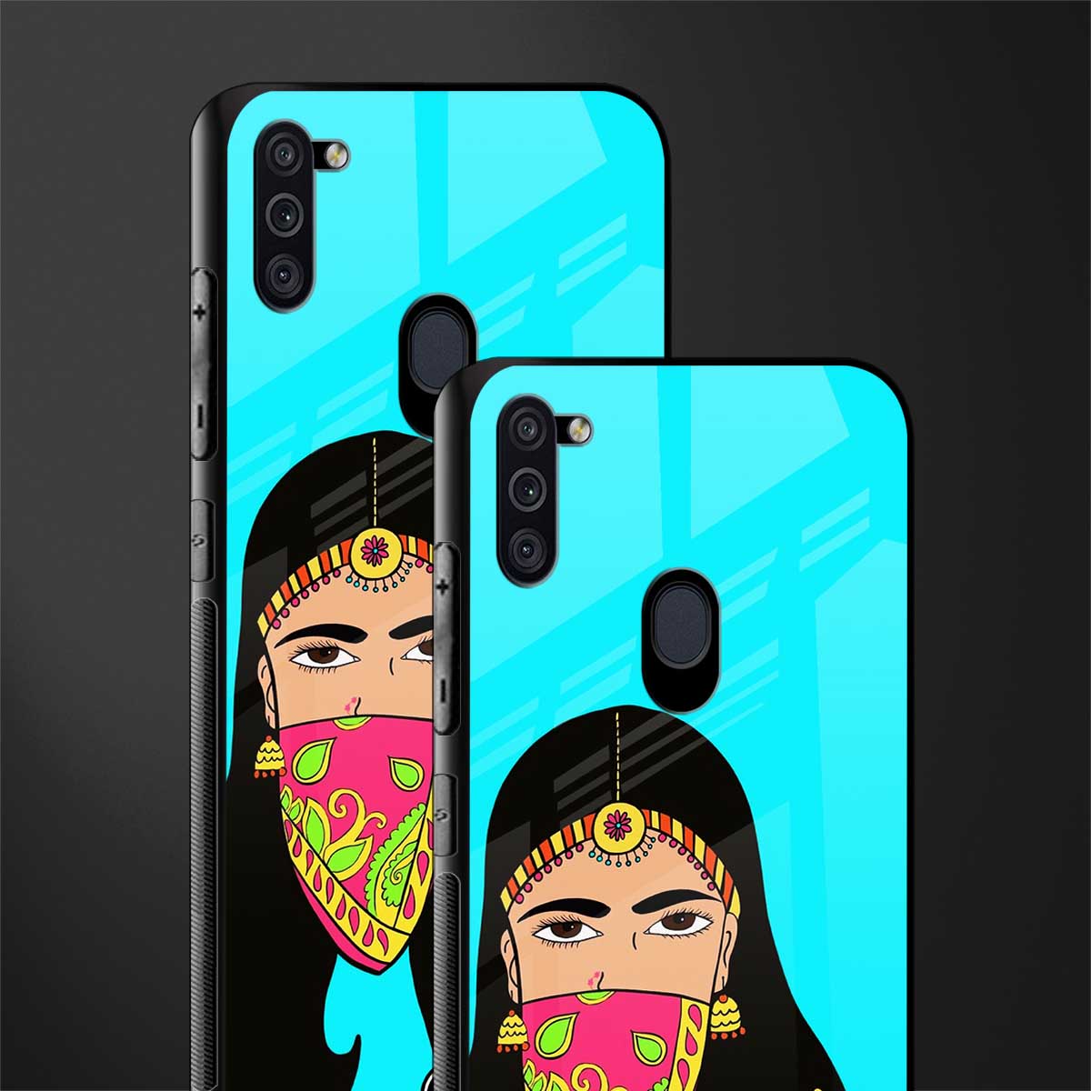 bhaad mein jao glass case for samsung a11 image-2
