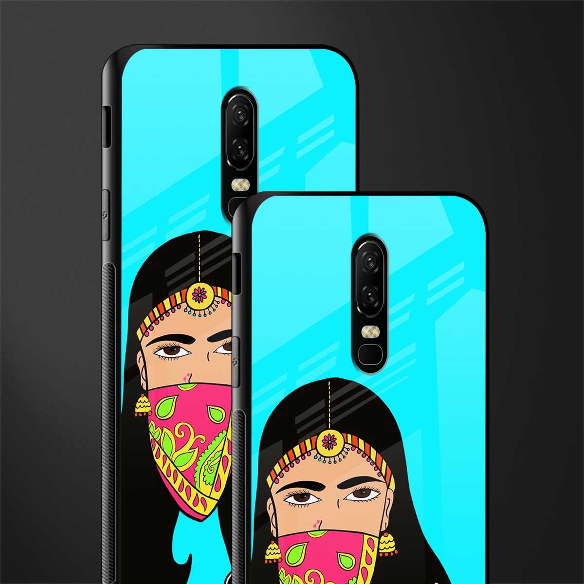 bhaad mein jao glass case for oneplus 6 image-2