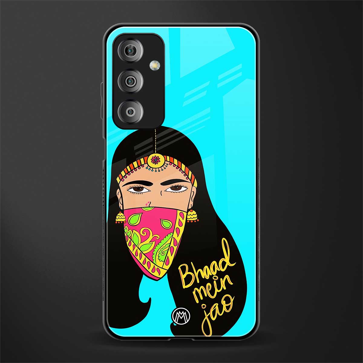 bhaad mein jao back phone cover | glass case for samsung galaxy f23 5g