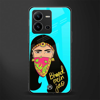 bhaad mein jao back phone cover | glass case for vivo v25-5g
