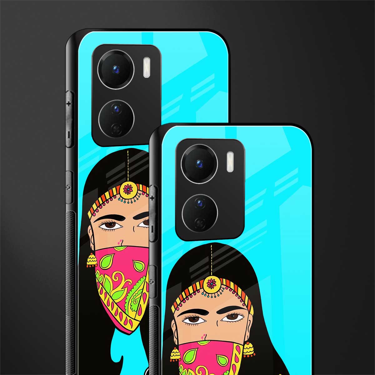 bhaad mein jao back phone cover | glass case for vivo y16