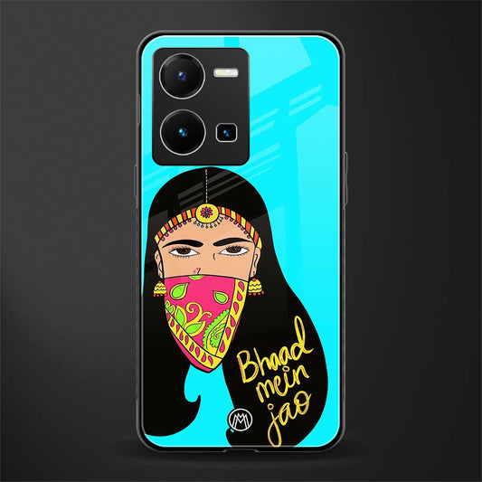 bhaad mein jao back phone cover | glass case for vivo y35 4g
