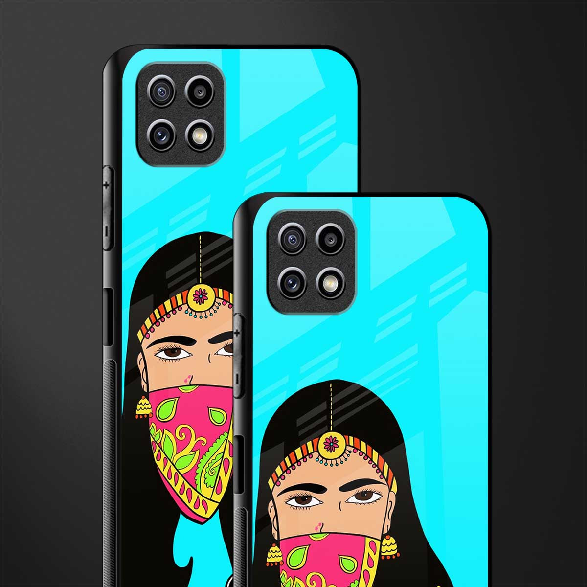 bhaad mein jao back phone cover | glass case for samsung galaxy f42
