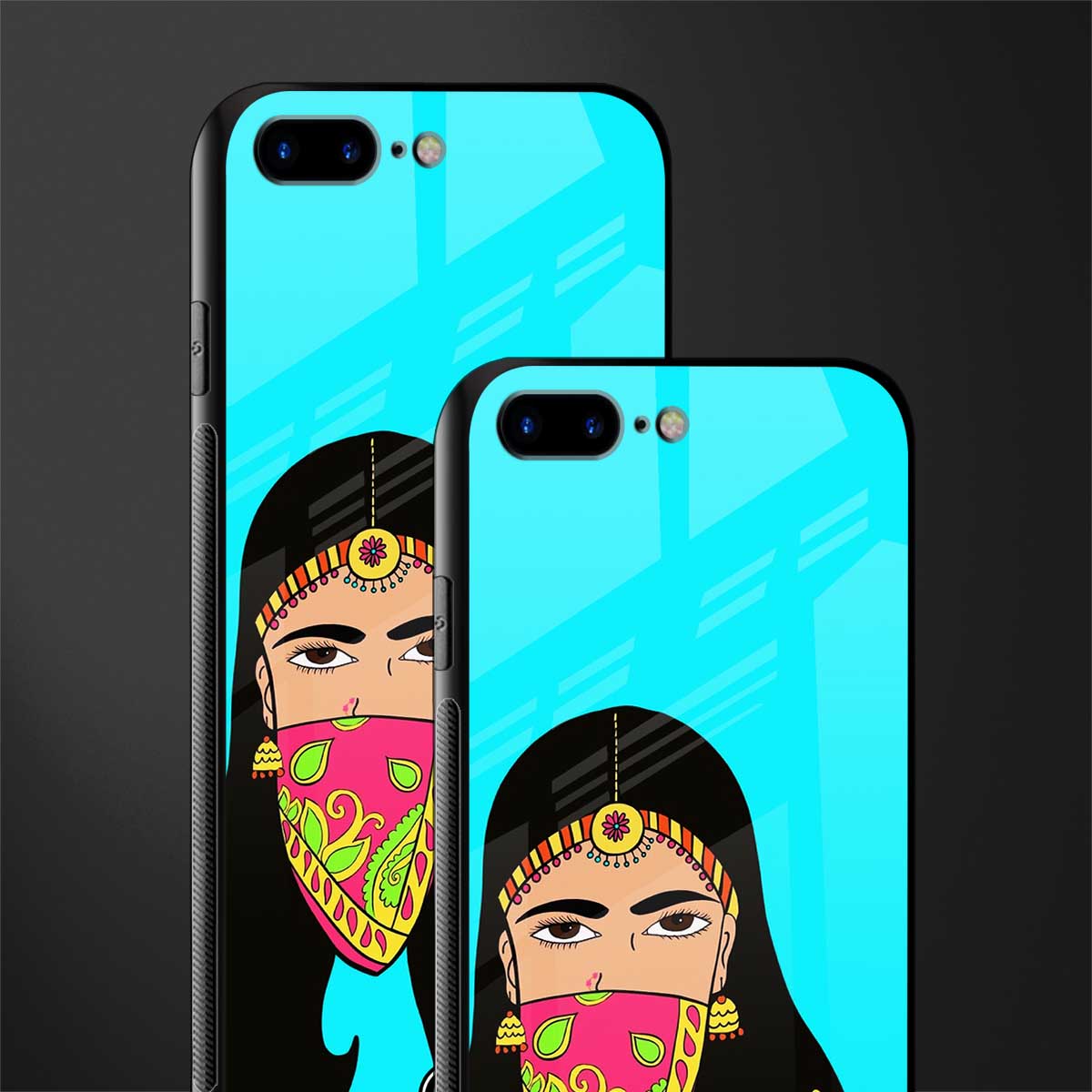 bhaad mein jao glass case for iphone 8 plus image-2