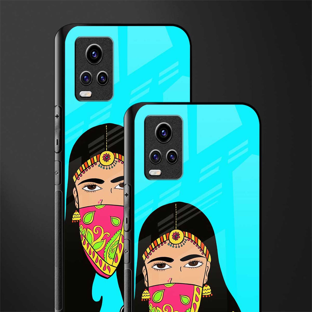 bhaad mein jao back phone cover | glass case for vivo v21e 4g