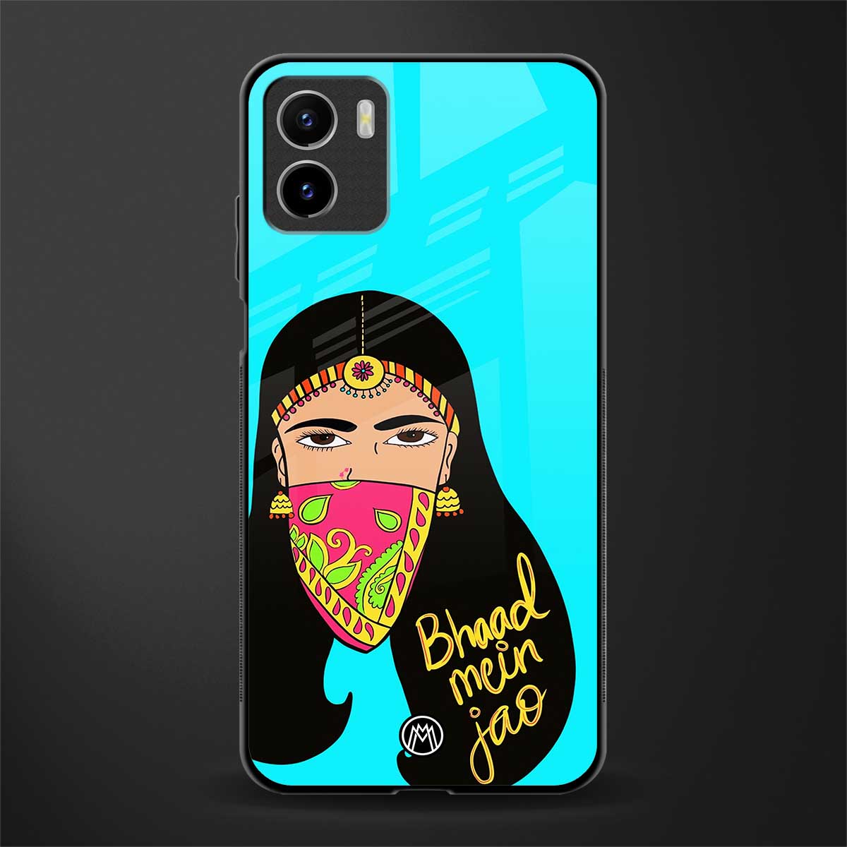 bhaad mein jao back phone cover | glass case for vivo y72