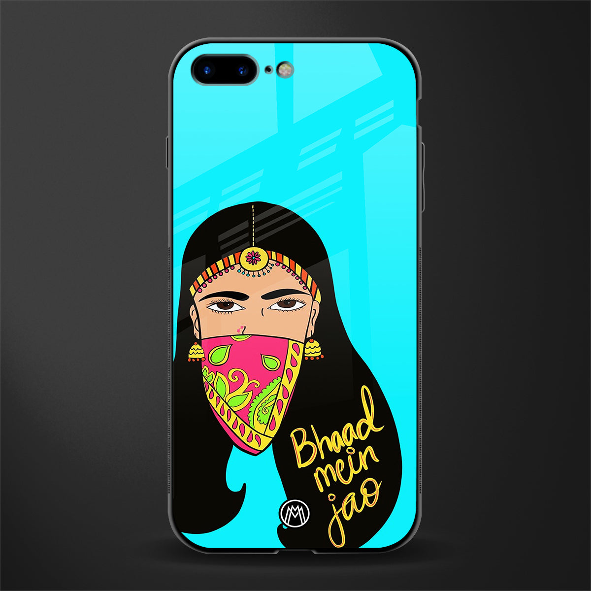 bhaad mein jao glass case for iphone 8 plus image