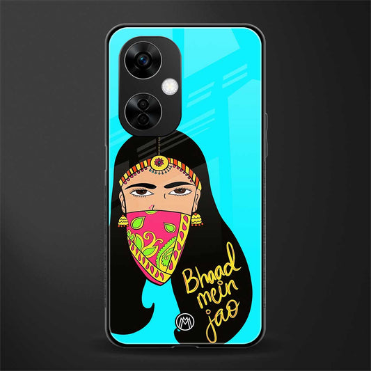 bhaad mein jao back phone cover | glass case for oneplus nord ce 3 lite