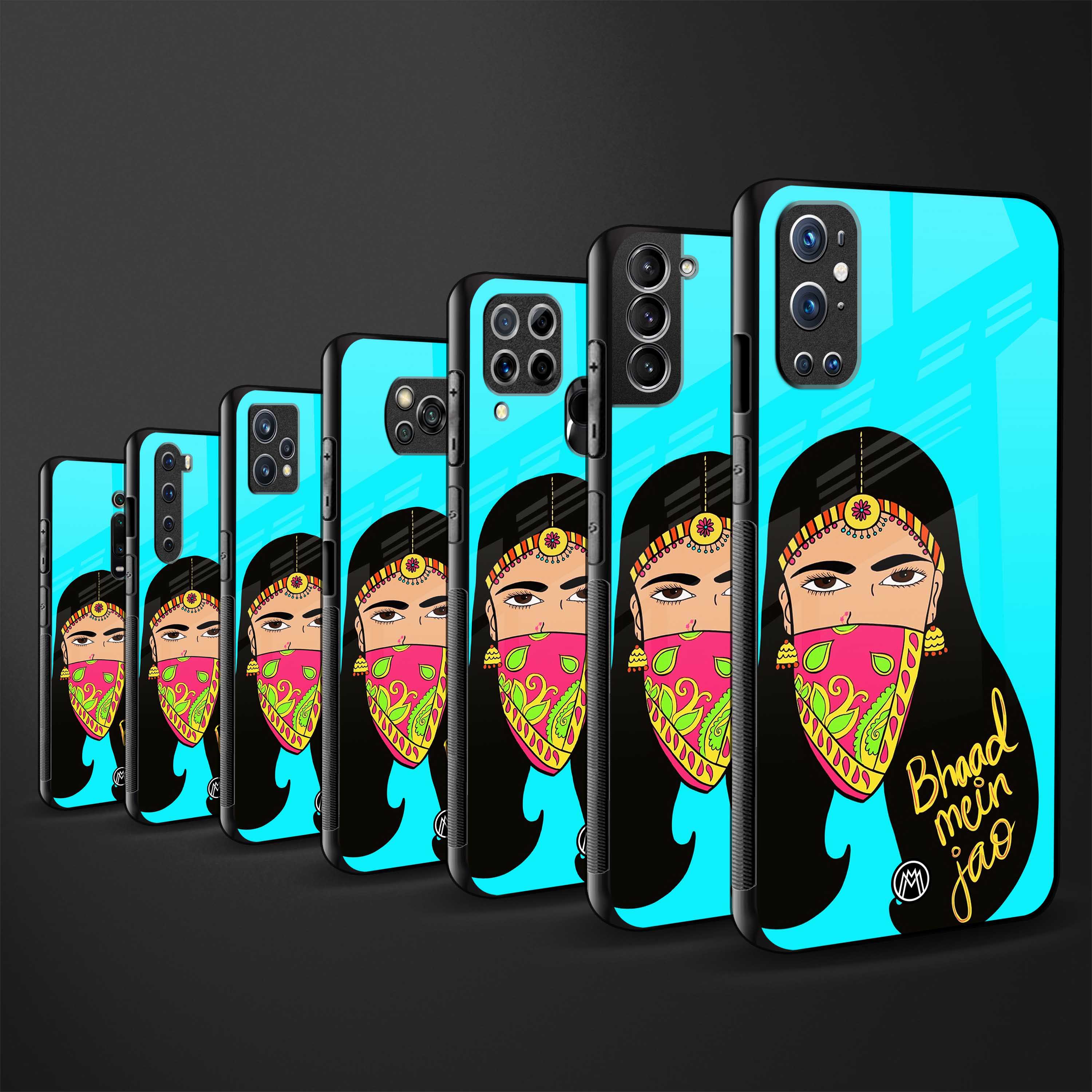 bhaad mein jao back phone cover | glass case for realme 9 pro 5g