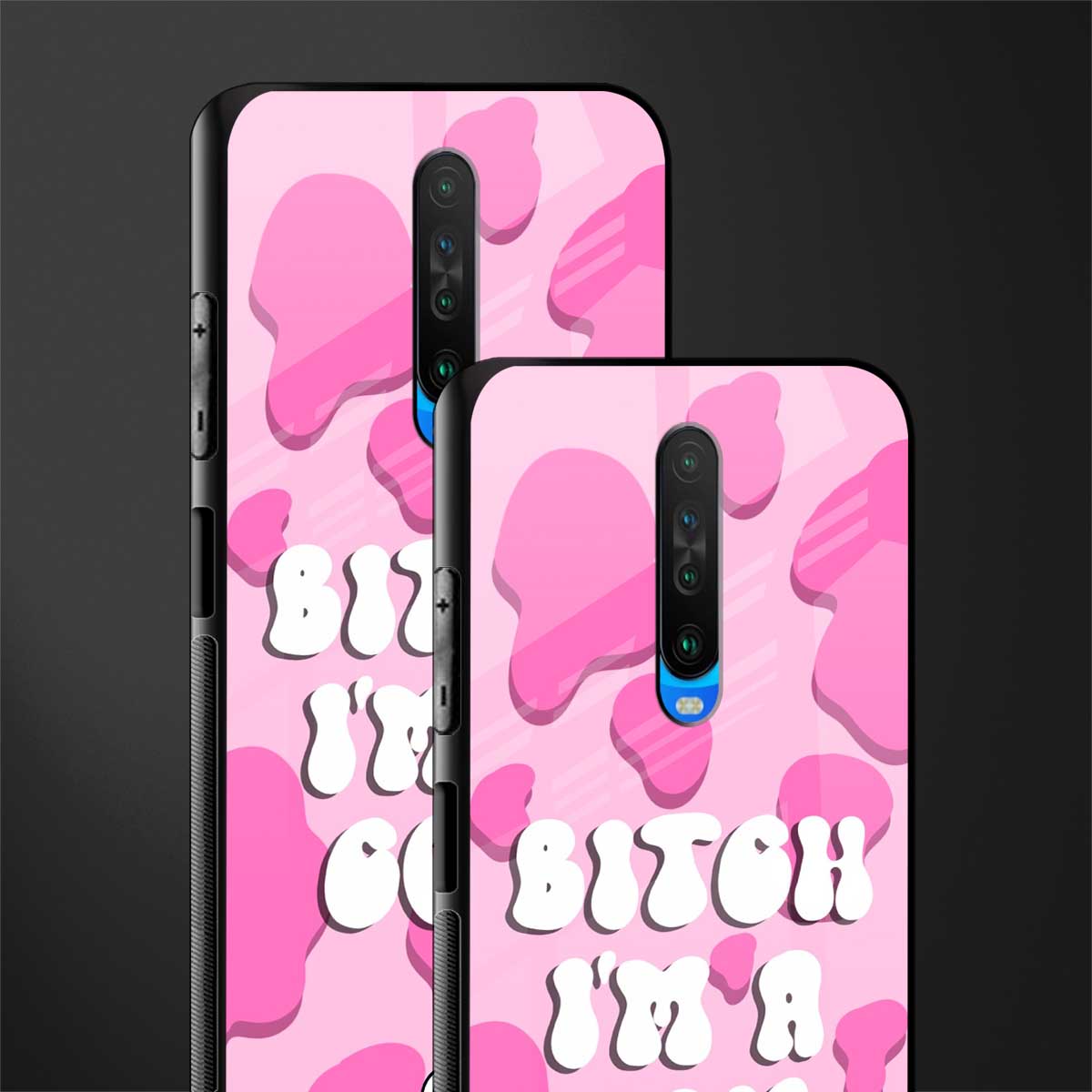 bitch i'm a cow glass case for poco x2 image-2