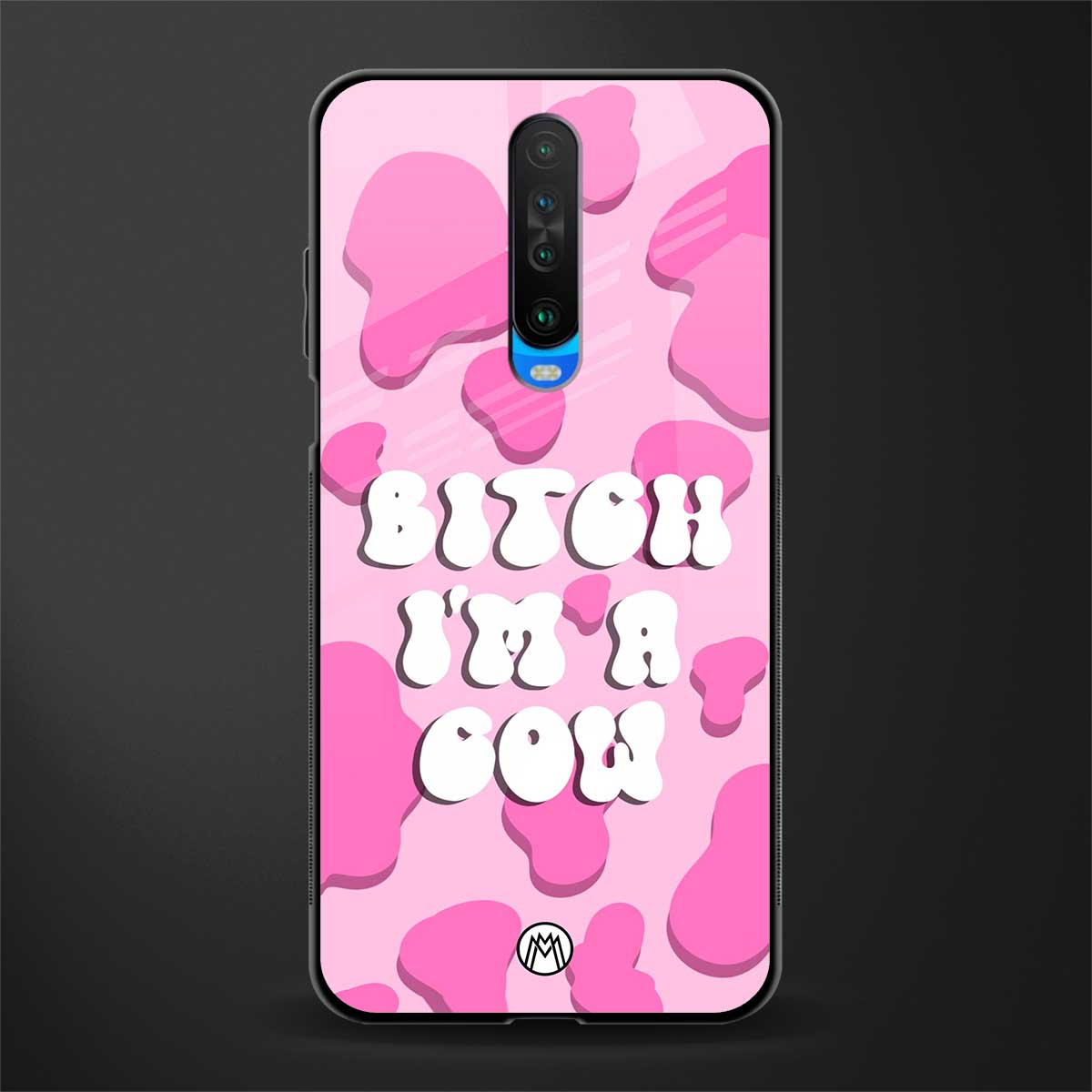 bitch i'm a cow glass case for poco x2 image