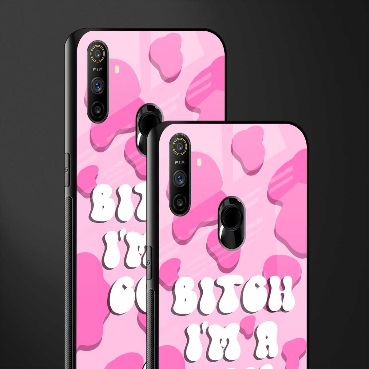 bitch i'm a cow glass case for realme narzo 10a image-2