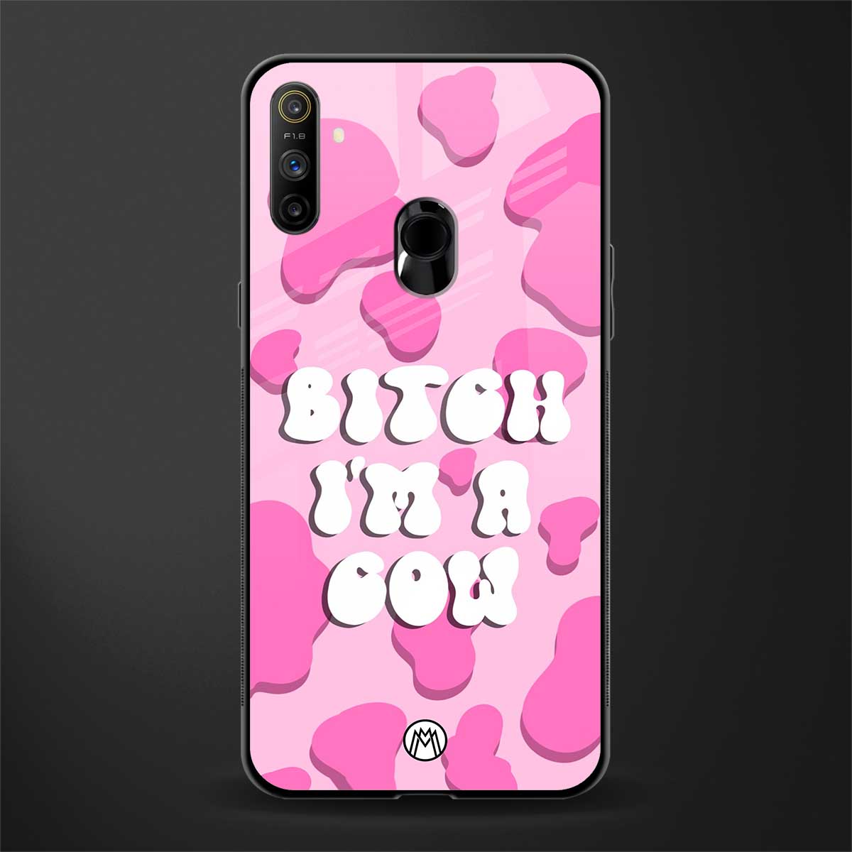 bitch i'm a cow glass case for realme narzo 20a image